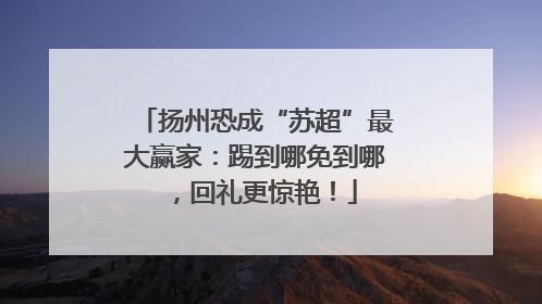 扬州恐成“苏超”最大赢家：踢到哪免到哪，回礼更惊艳！
