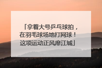 拿着大号乒乓球拍，在羽毛球场地打网球！这项运动正风靡江城