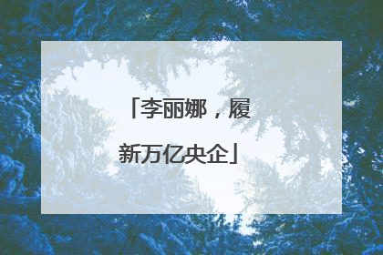 李丽娜，履新万亿央企