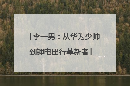 李一男：从华为少帅到锂电出行革新者