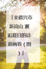来德兴市新岗山 邂逅夏日的诗意画卷（图）