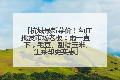 杭城最新菜价！勾庄批发市场老板：雨一直下，毛豆、甜糯玉米、生菜却更实惠