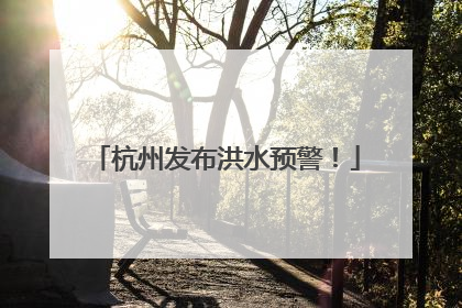 杭州发布洪水预警！