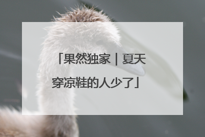 果然独家｜夏天穿凉鞋的人少了