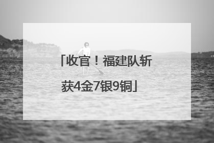 收官！福建队斩获4金7银9铜