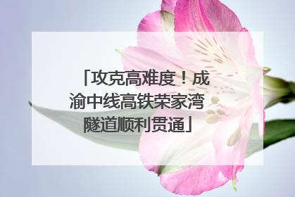 攻克高难度！成渝中线高铁荣家湾隧道顺利贯通