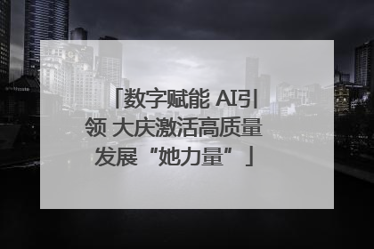 数字赋能 AI引领 大庆激活高质量发展“她力量”
