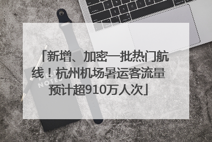 新增、加密一批热门航线！杭州机场暑运客流量预计超910万人次