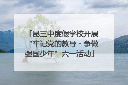 昆三中度假学校开展“牢记党的教导・争做强国少年”六一活动