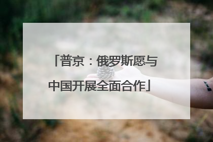 普京：俄罗斯愿与中国开展全面合作