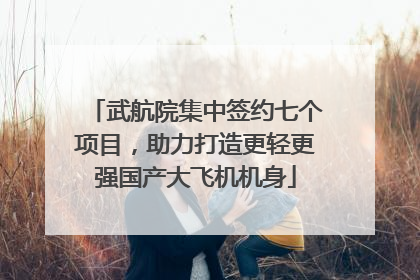 武航院集中签约七个项目，助力打造更轻更强国产大飞机机身