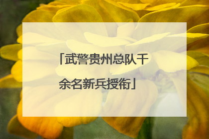 武警贵州总队千余名新兵授衔