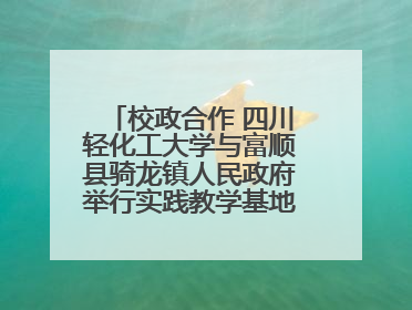 校政合作 四川轻化工大学与富顺县骑龙镇人民政府举行实践教学基地授牌仪式