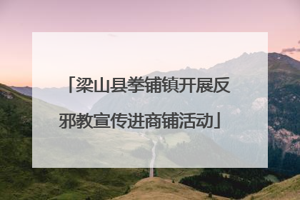 梁山县拳铺镇开展反邪教宣传进商铺活动