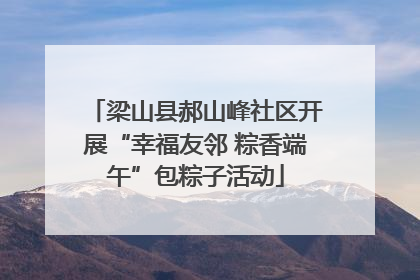 梁山县郝山峰社区开展“幸福友邻 粽香端午”包粽子活动