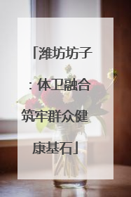 潍坊坊子：体卫融合筑牢群众健康基石