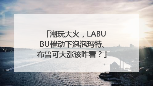 潮玩大火，LABUBU催动下泡泡玛特、布鲁可大涨该咋看？