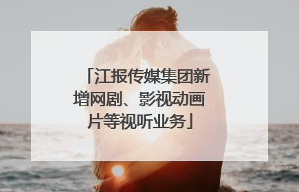 江报传媒集团新增网剧、影视动画片等视听业务