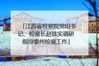 江苏省检察院党组书记、检察长赵铁实调研指导泰州检察工作