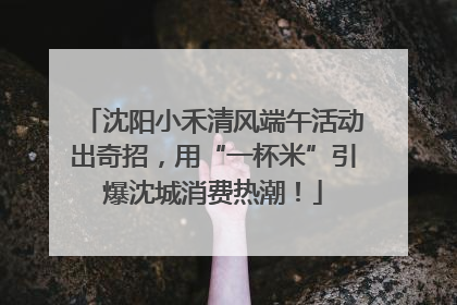 沈阳小禾清风端午活动出奇招，用“一杯米”引爆沈城消费热潮！