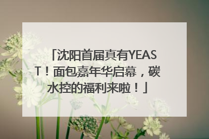 沈阳首届真有YEAST！面包嘉年华启幕，碳水控的福利来啦！