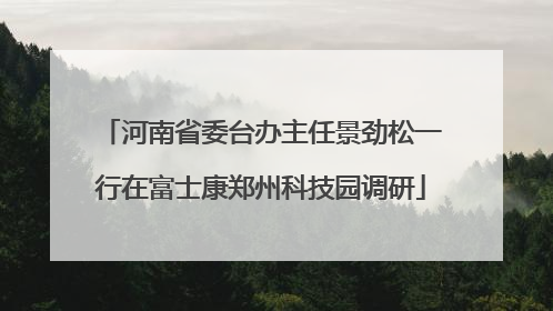 河南省委台办主任景劲松一行在富士康郑州科技园调研