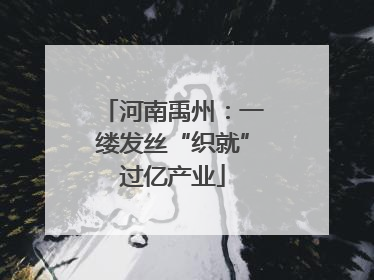 河南禹州：一缕发丝“织就”过亿产业