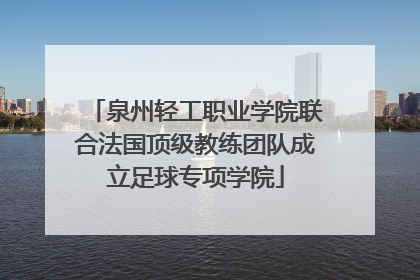 泉州轻工职业学院联合法国顶级教练团队成立足球专项学院