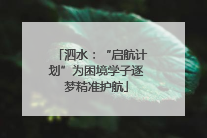 泗水：“启航计划”为困境学子逐梦精准护航