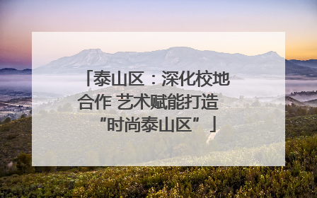 泰山区：深化校地合作 艺术赋能打造“时尚泰山区”