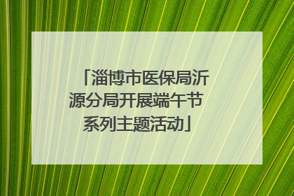 淄博市医保局沂源分局开展端午节系列主题活动