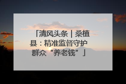 清风头条｜桑植县：精准监督守护群众“养老钱”