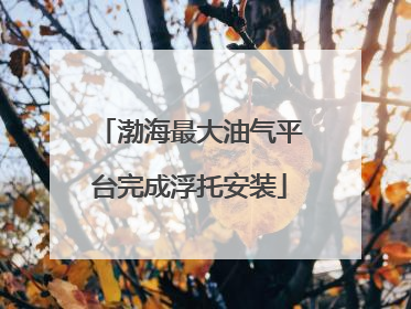 渤海最大油气平台完成浮托安装