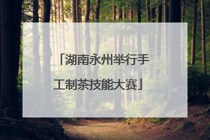 湖南永州举行手工制茶技能大赛
