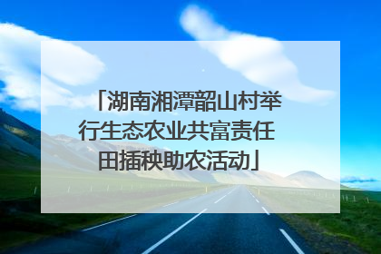 湖南湘潭韶山村举行生态农业共富责任田插秧助农活动