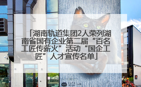 湖南轨道集团2人荣列湖南省国有企业第二届“百名工匠传薪火”活动“国企工匠”人才宣传名单