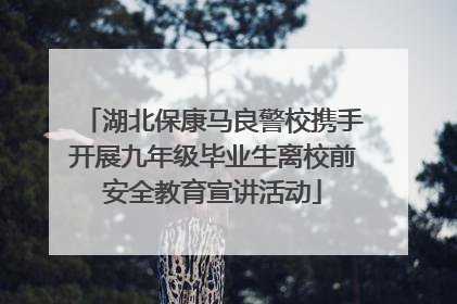 湖北保康马良警校携手开展九年级毕业生离校前安全教育宣讲活动