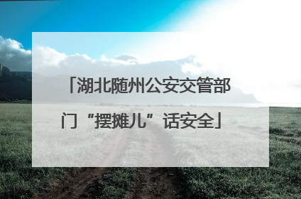 湖北随州公安交管部门“摆摊儿”话安全