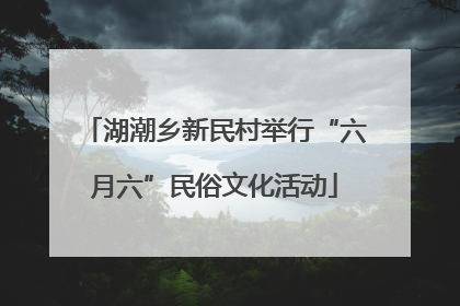 湖潮乡新民村举行“六月六”民俗文化活动