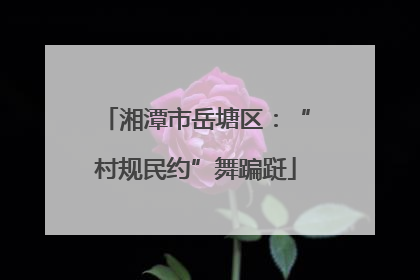 湘潭市岳塘区：“村规民约”舞蹁跹