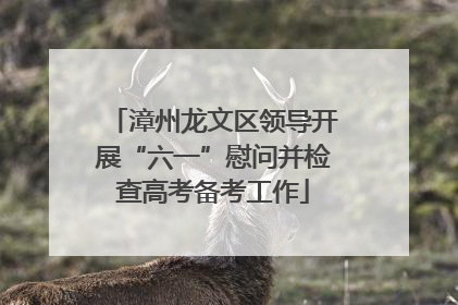 漳州龙文区领导开展“六一”慰问并检查高考备考工作