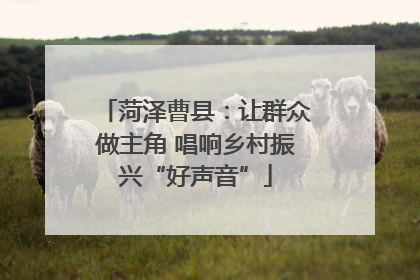 菏泽曹县：让群众做主角 唱响乡村振兴“好声音”