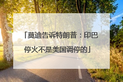 莫迪告诉特朗普：印巴停火不是美国调停的