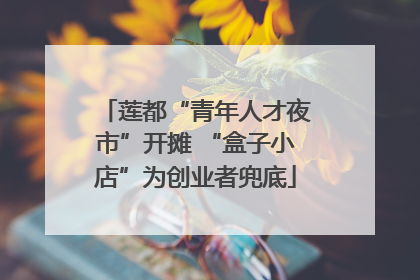 莲都“青年人才夜市”开摊 “盒子小店”为创业者兜底
