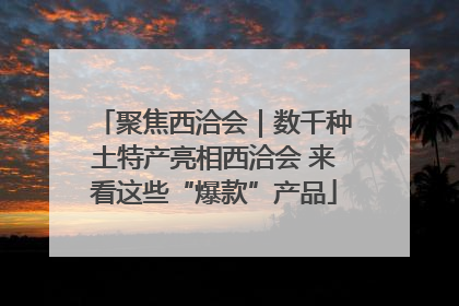 聚焦西洽会｜数千种土特产亮相西洽会 来看这些“爆款”产品