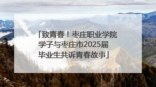 致青春！枣庄职业学院学子与枣庄市2025届毕业生共诉青春故事