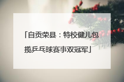 自贡荣县：特校健儿包揽乒乓球赛事双冠军