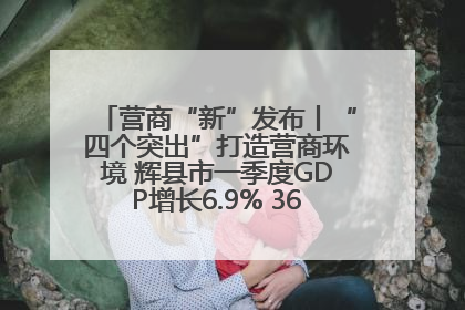 营商“新”发布丨“四个突出”打造营商环境 辉县市一季度GDP增长6.9% 36个重点项目落地