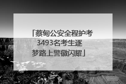蔡甸公安全程护考 3493名考生逐梦路上警徽闪耀