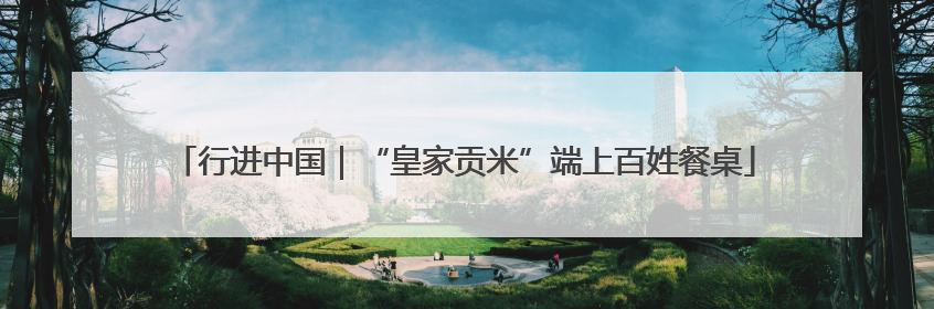 行进中国｜“皇家贡米”端上百姓餐桌